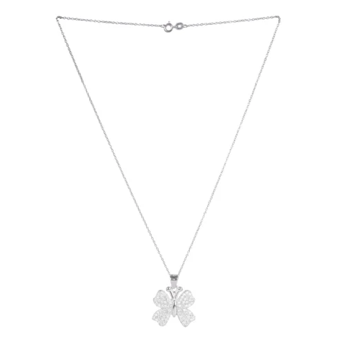 Silver Plated Butterfly Chain Pendant