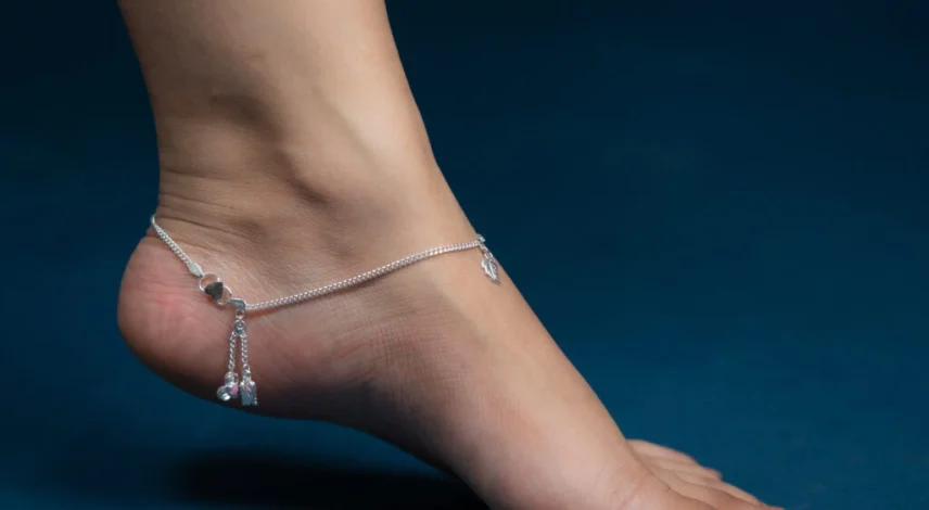 silver anklets for women